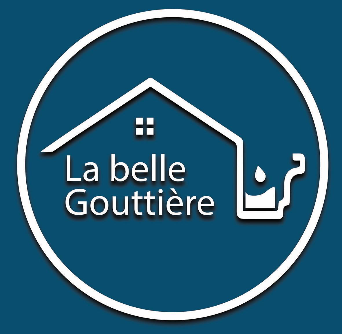 Logo la belle gouttière Hyères - Carqueiranne fond bleu